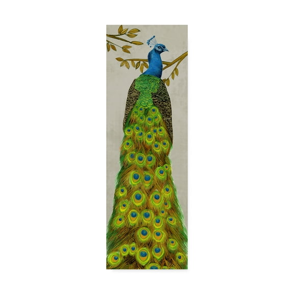 Trademark Fine Art 'Vintage Peacock I' Canvas Art by Melissa Wang