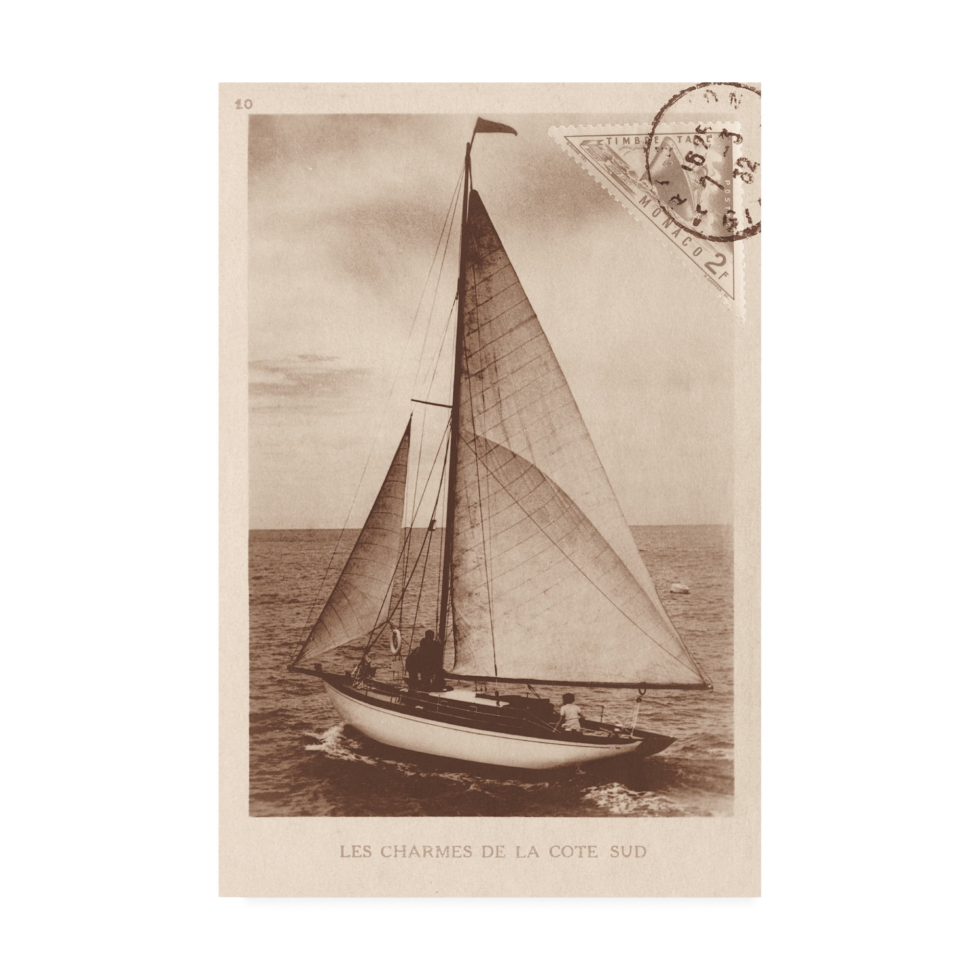 Trademark Fine Art 'Vintage Sailing II Sepia' Canvas Art by Wild Apple Portfolio