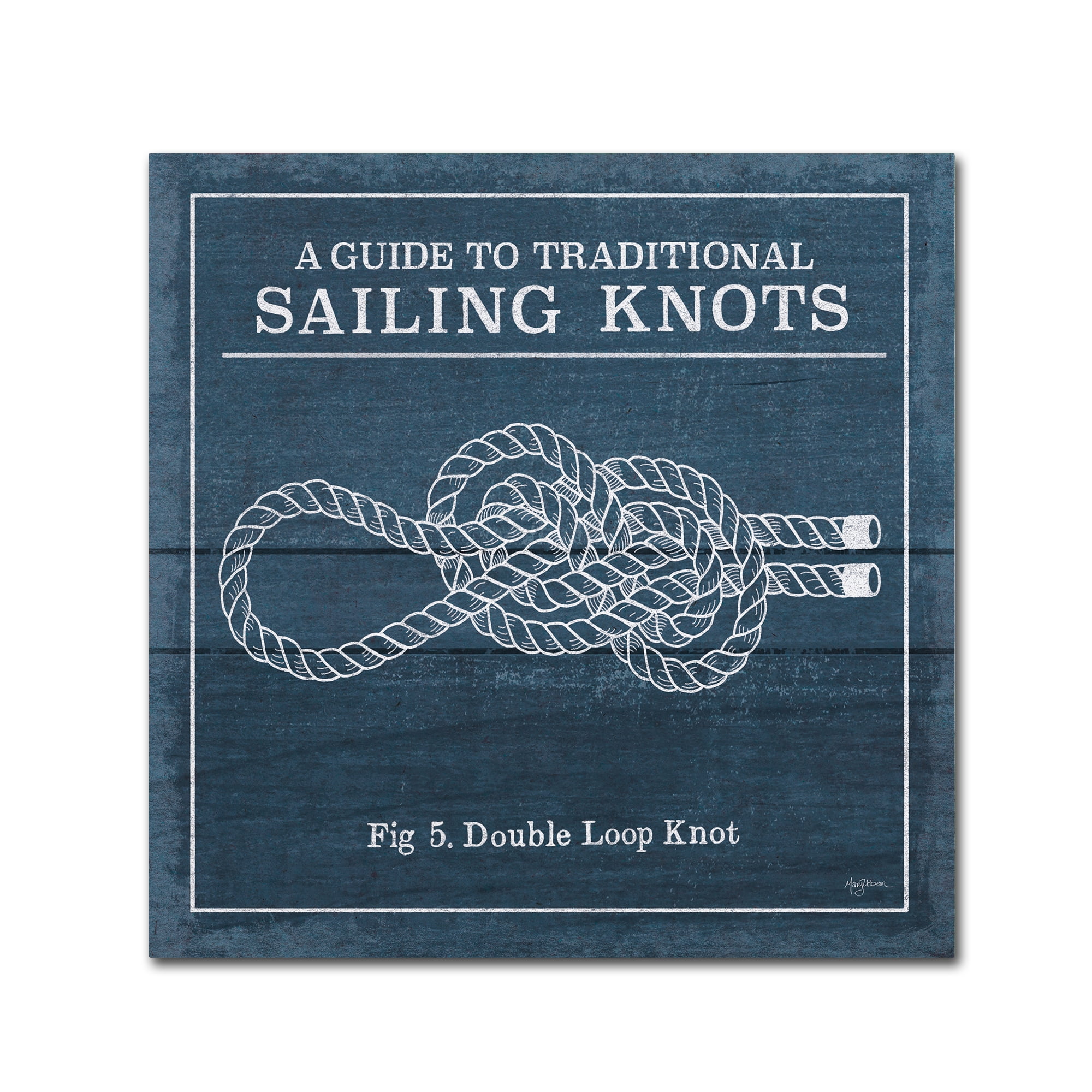 Trademark Fine Art 'Vintage Sailing Knots V' Canvas Art by Mary Urban
