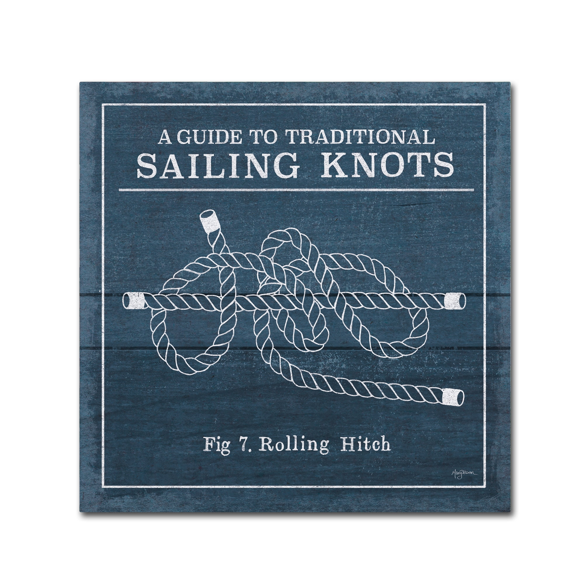 Trademark Fine Art 'Vintage Sailing Knots VIII' Canvas Art by Mary Urban