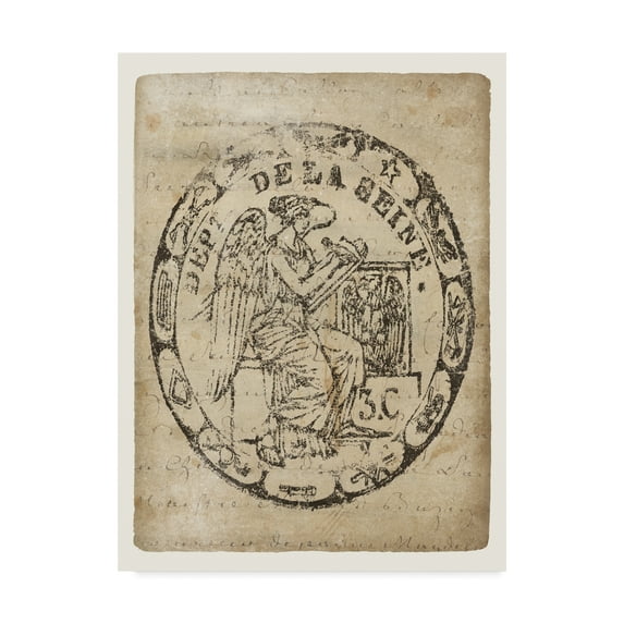 Trademark Fine Art 'Vintage Seal VI Antique Border v2' Canvas Art by Wild Apple Portfolio