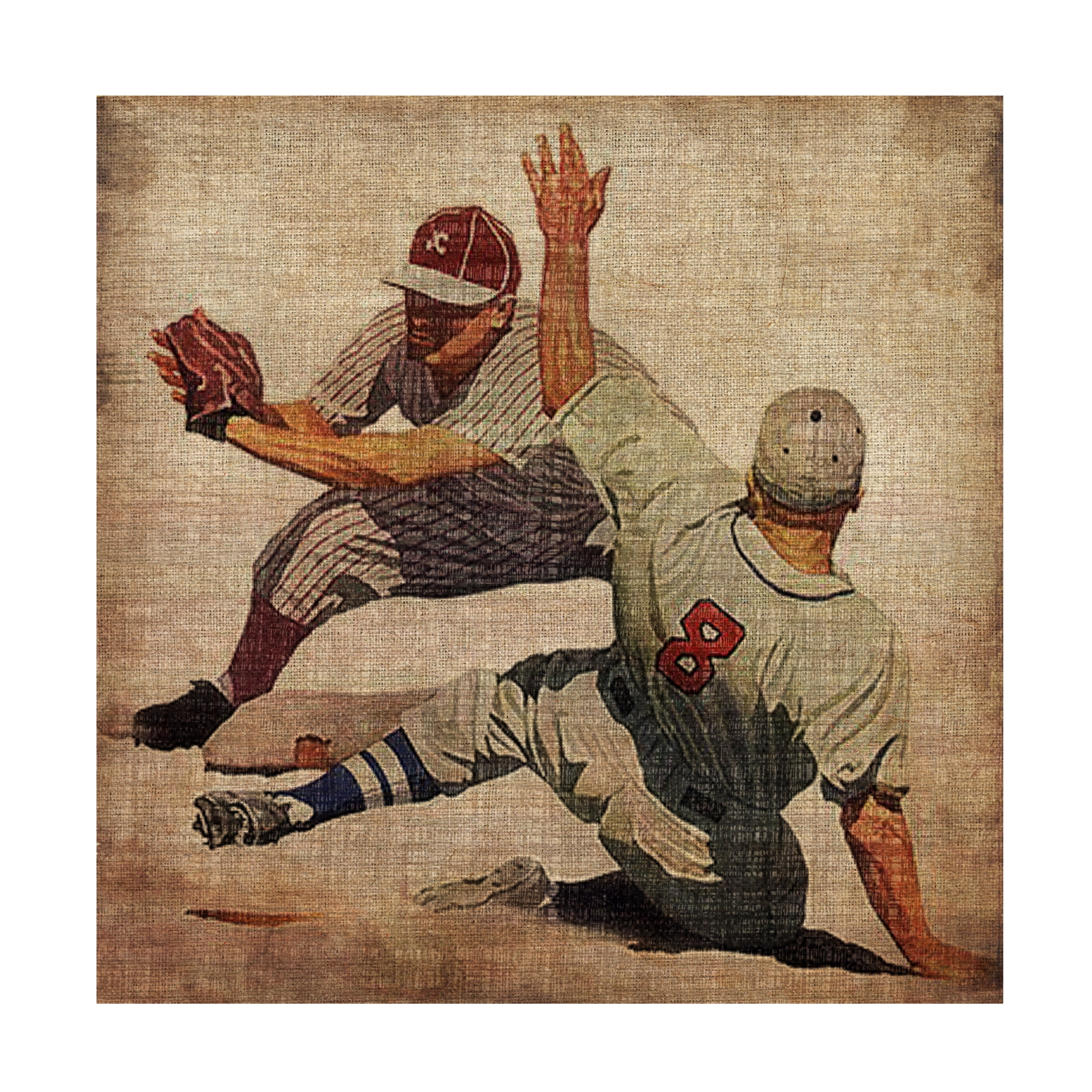Trademark Fine Art John Butler Vintage Sports Vii Canvas Wall Art - 18x18
