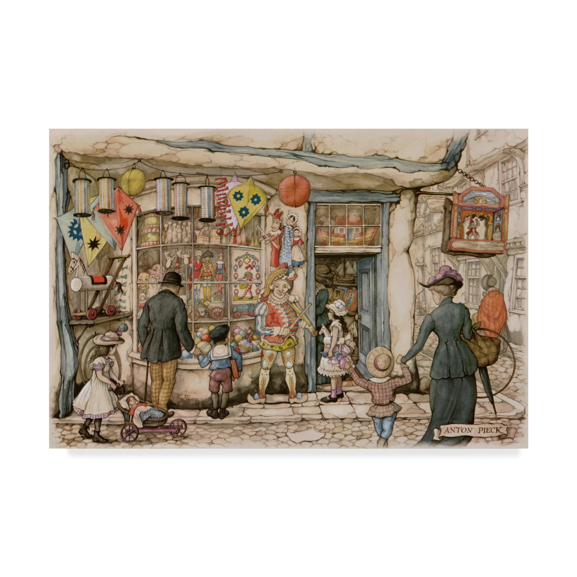Anton Pieck Vintage Toy Store Gallery-Wrapped Canvas Art