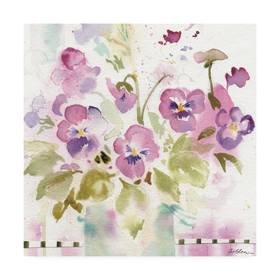 Trademark Fine Art 'Violet Impressions' Canvas Art by Sheila Golden