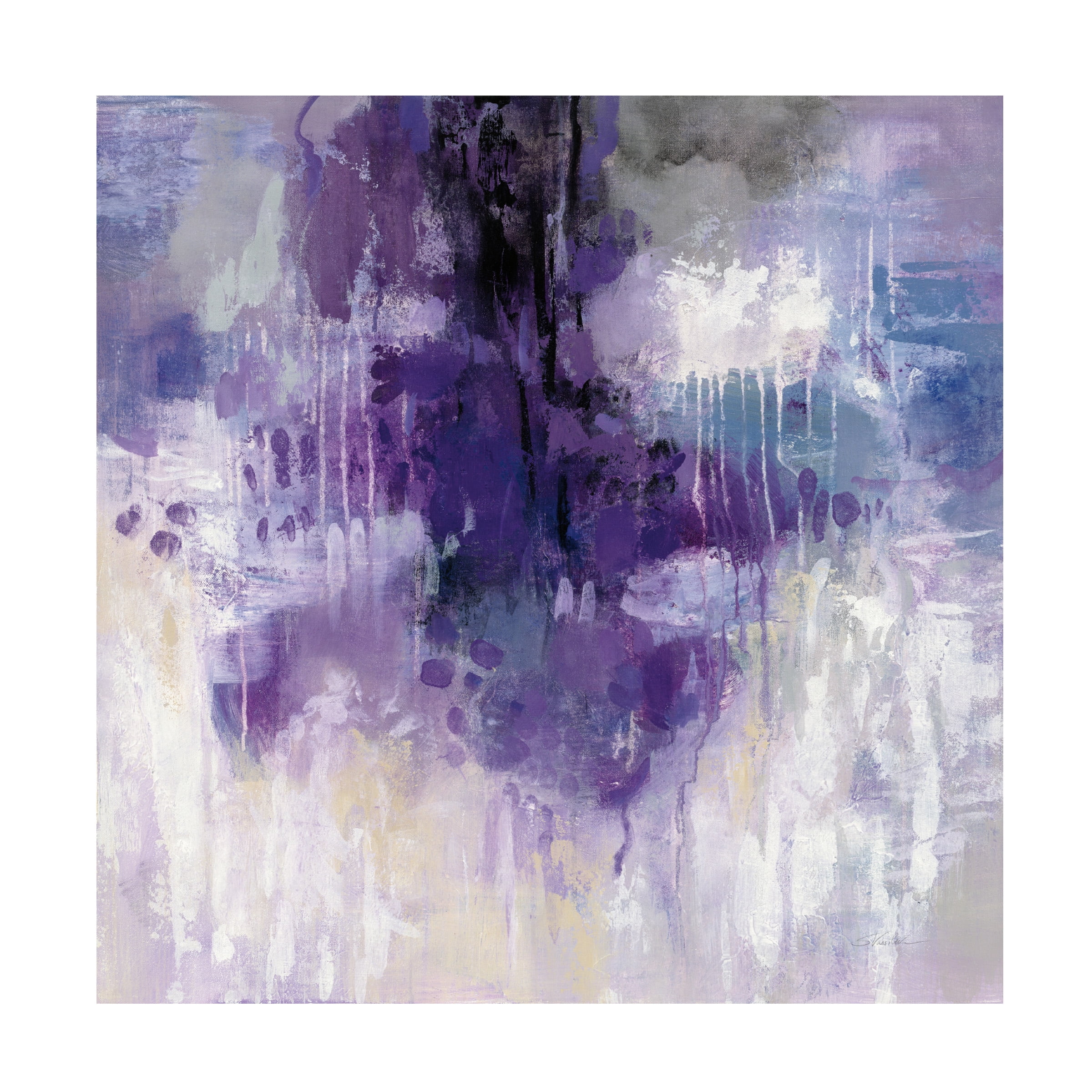 Trademark Fine Art 'Violet Rain' Canvas Art by Silvia Vassileva