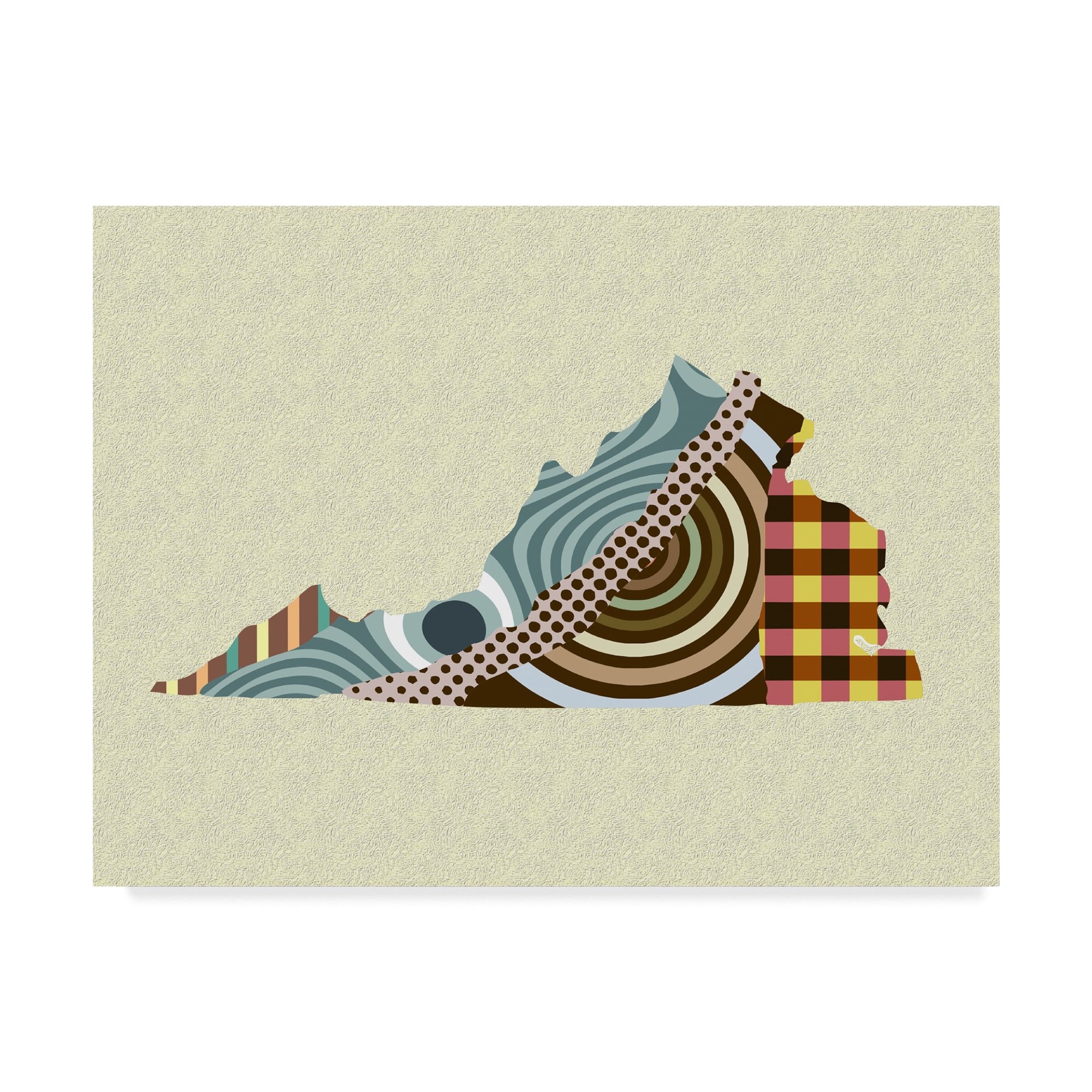 Trademark Fine Art 'Virginia State Map' Canvas Art by Lanre Adefioye