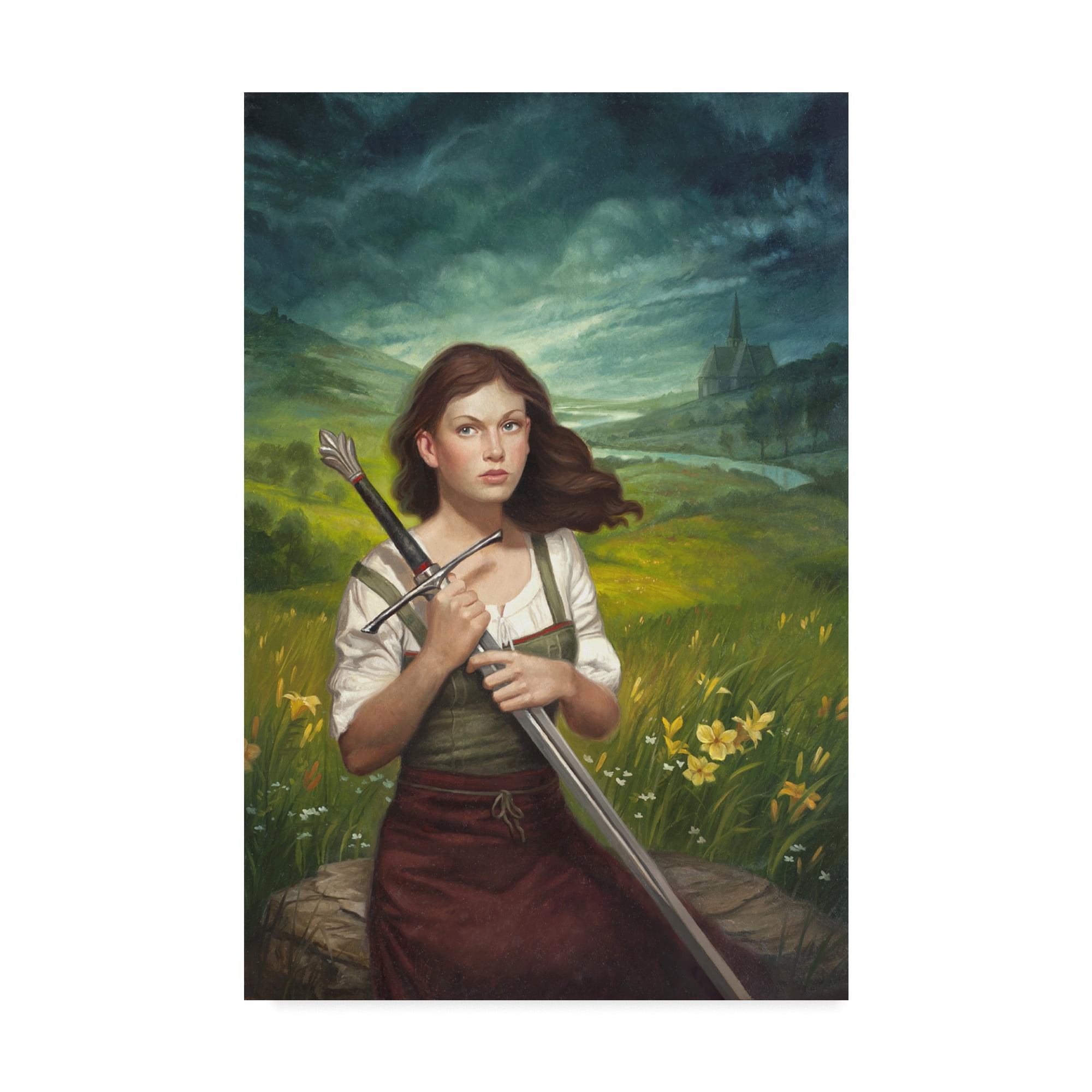 Virtue Green Landscape Canvas Print by Howard Lyon