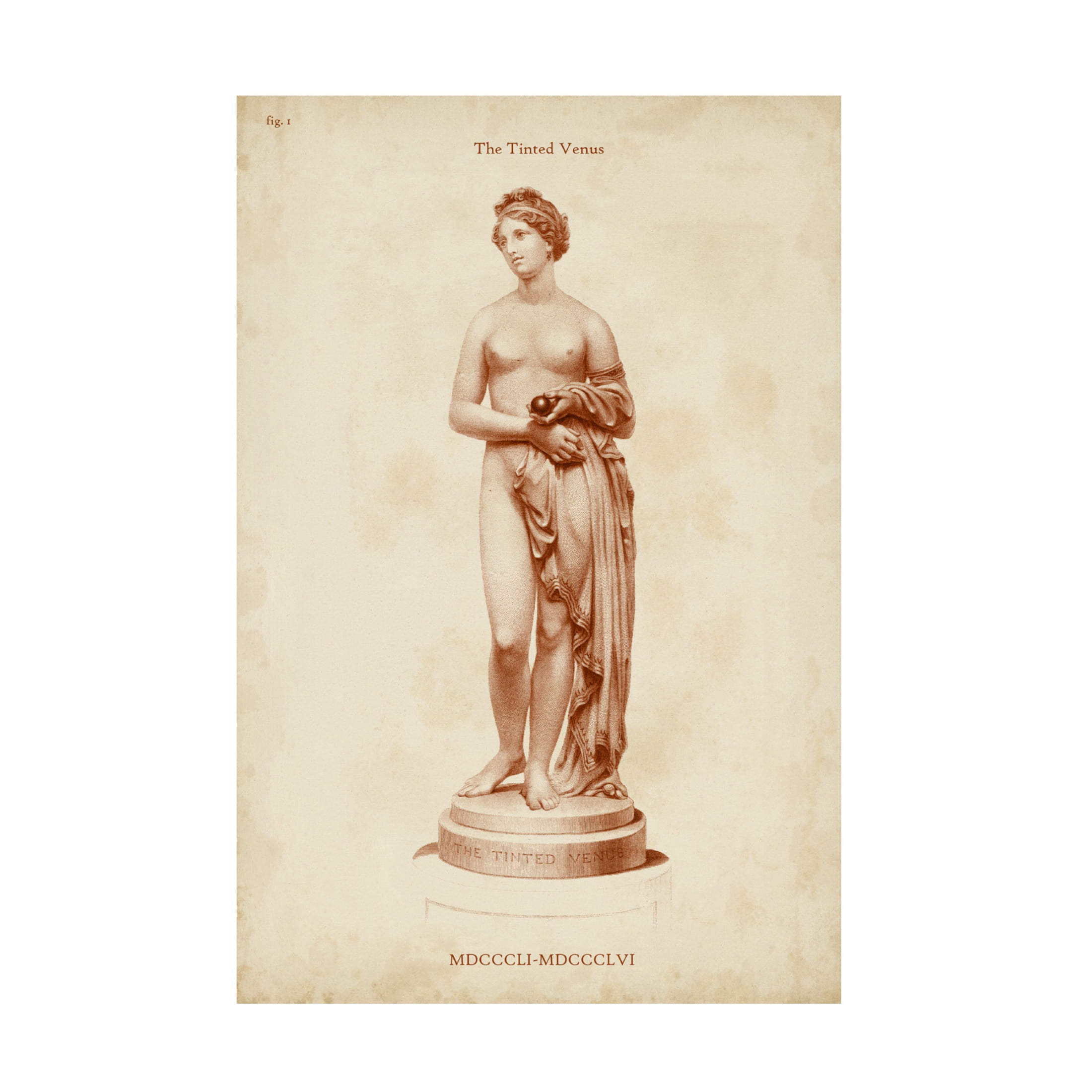 Trademark Fine Art Vision Studio Sepia Classical Statuary I Canvas Wall Art
