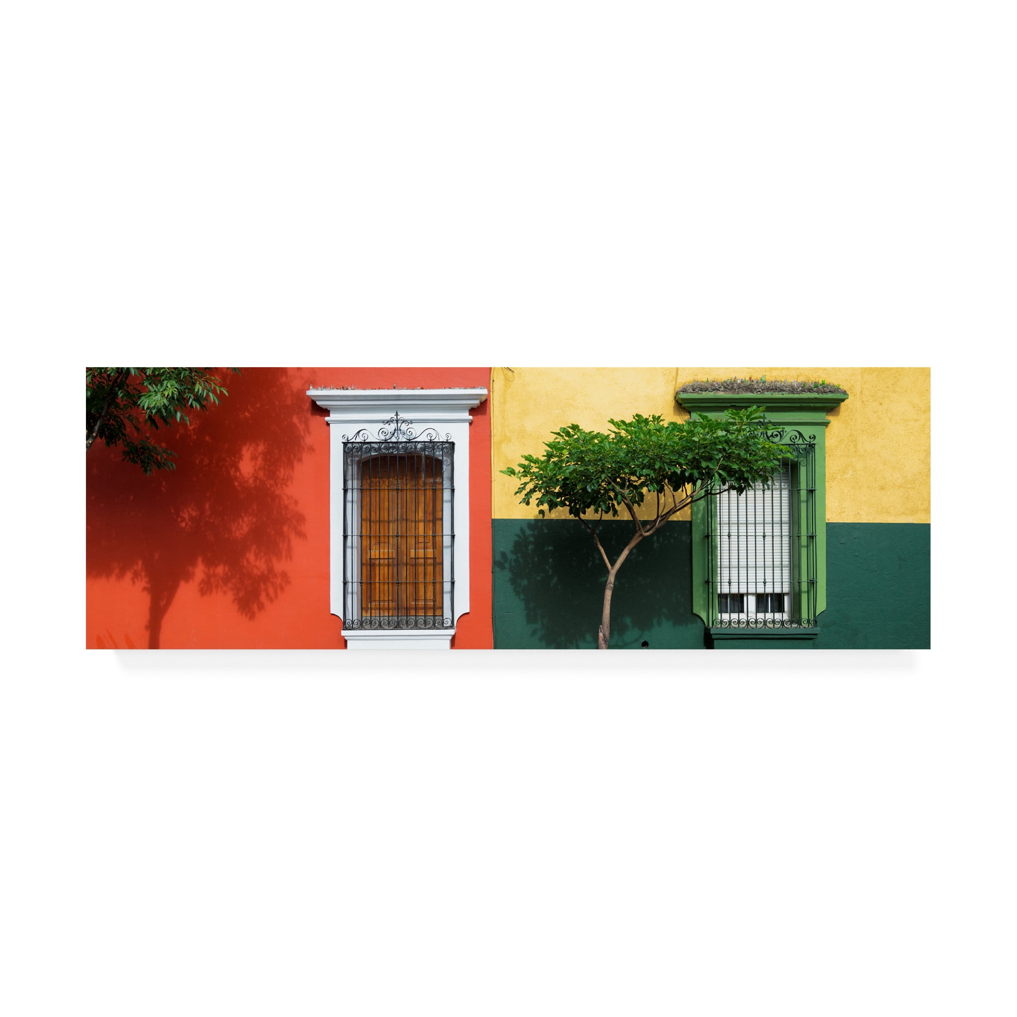 Trademark Fine Art 'Viva Mexico 2 Mexican Colorful Facades' Canvas Art by Philippe Hugonnard