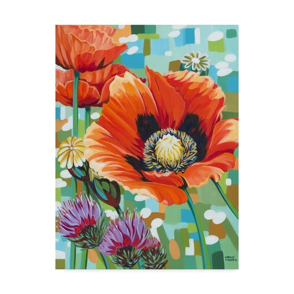 Trademark Fine Art 'Vivid Poppies II' Canvas Art by Carolee Vitaletti