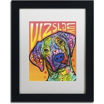 Trademark Fine Art 'Vizsla Luv' Canvas Art by Dean Russo, White Matte, Black Frame