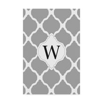 Trademark Fine Art 'W Gray Monogram' Canvas Art by Art Licensing Studio