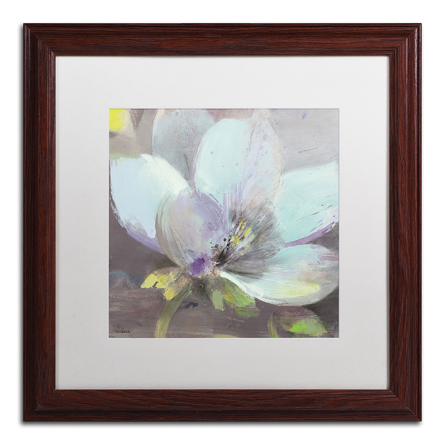 Trademark Fine Art WAP0088-W1616MF "Jump II" by Albena Hristova 16" x 16" Framed Art White Matted