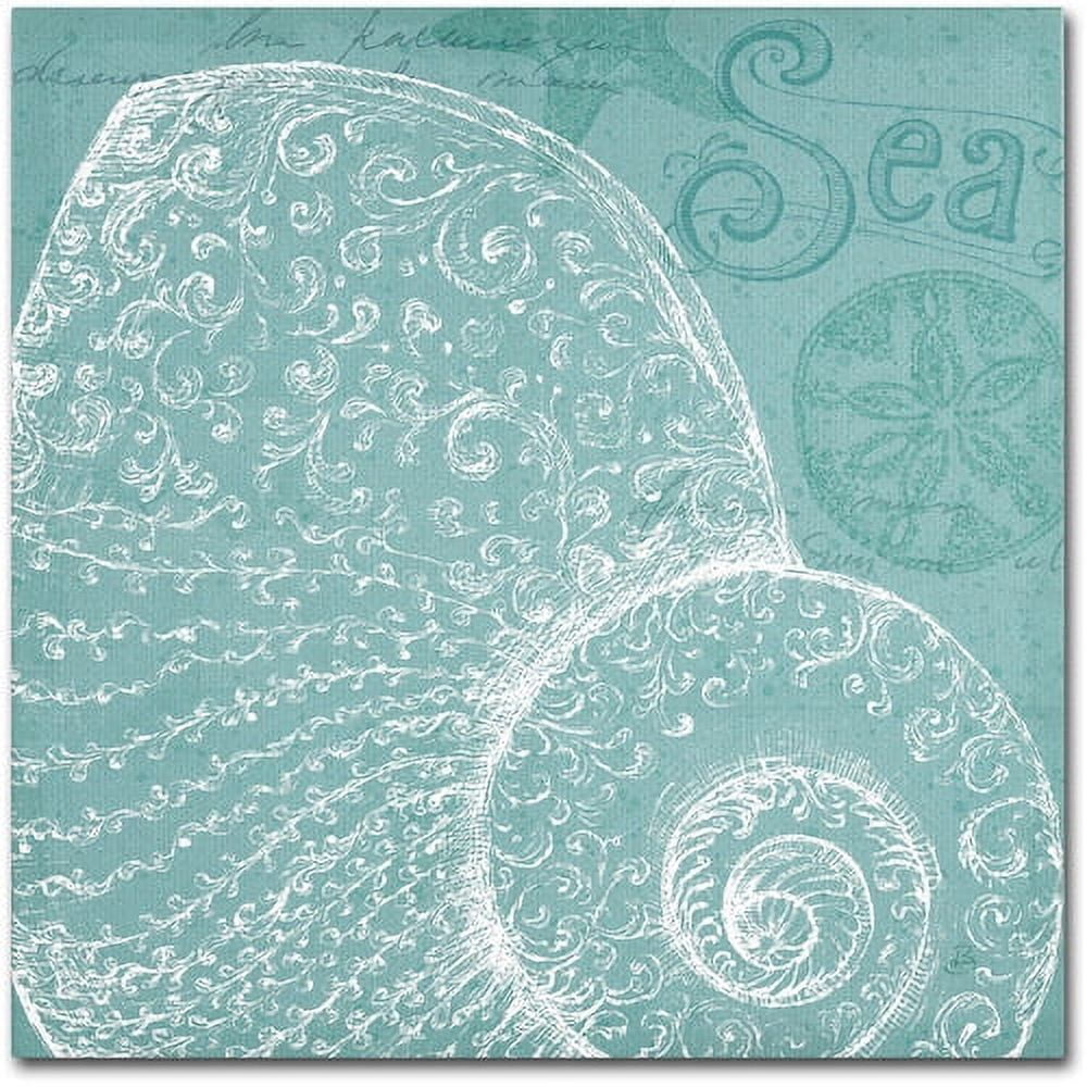 Trademark Fine Art WAP0100-C3535GG "Aqua Treasure IV" by Daphne Brissonnet 35" x 35" Frameless Art