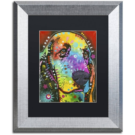 Trademark Fine Art "Waffles" Canvas Art by Dean Russo, Black Matte, Silver Frame
