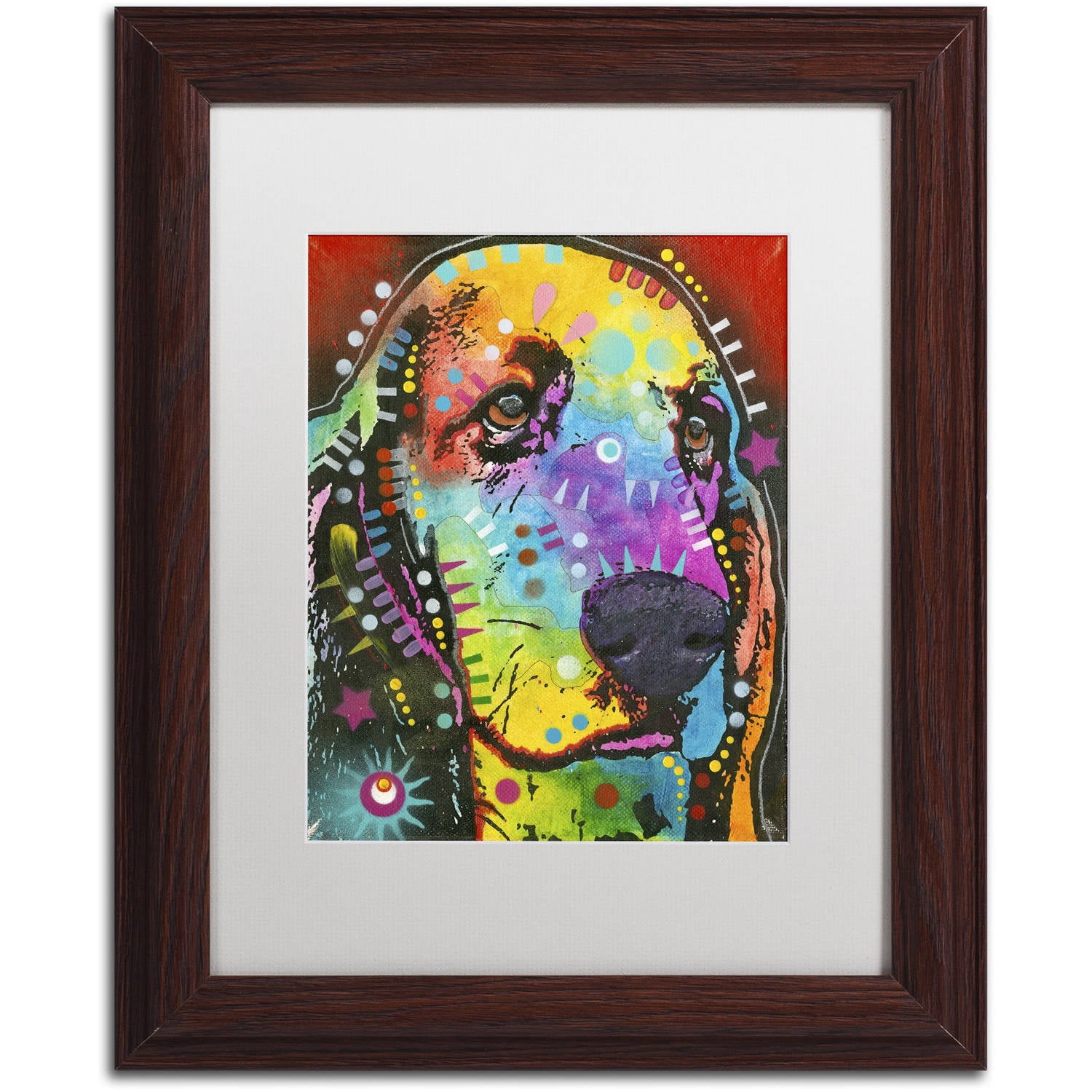 Trademark Fine Art "Waffles" Canvas Art by Dean Russo, White Matte, Wood Frame