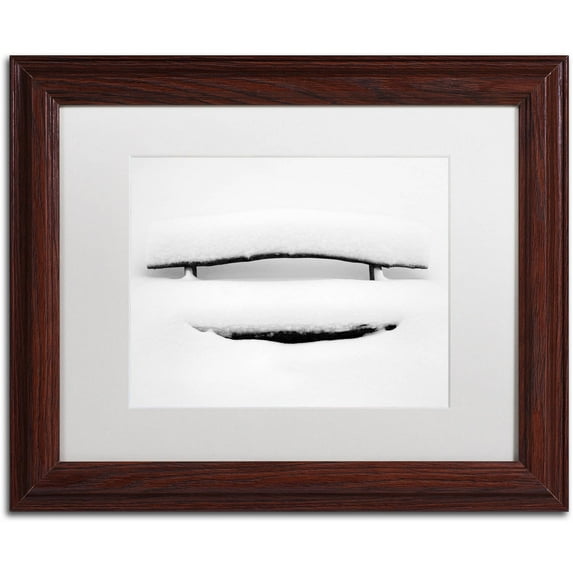 Trademark Fine Art "Waiting Here" Canvas Art by Philippe Sainte-Laudy, White Matte, Wood Frame