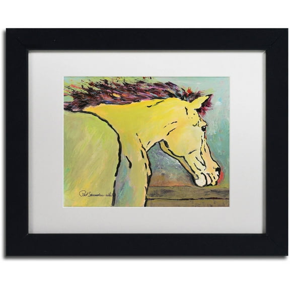 Trademark Fine Art "Waiting for Sunrise" Canvas Art by Pat Saunders-White, White Matte, Black Frame
