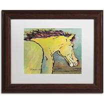 Trademark Fine Art "Waiting for Sunrise" Canvas Art by Pat Saunders-White, White Matte, Wood Frame