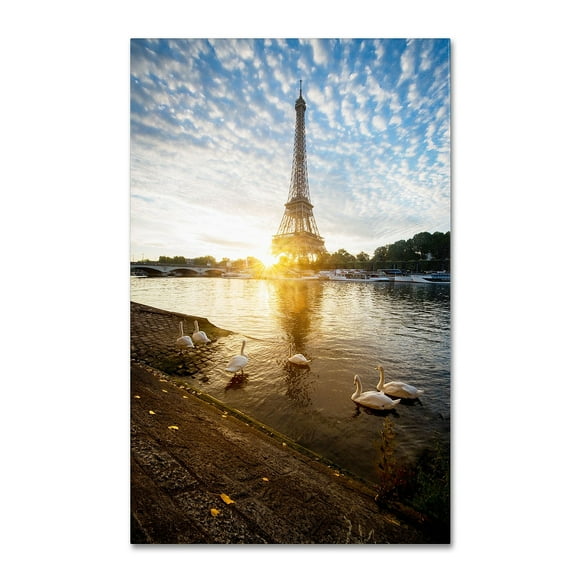 Trademark Fine Art "Wake up Paris" Canvas Art by Mathieu Rivrin