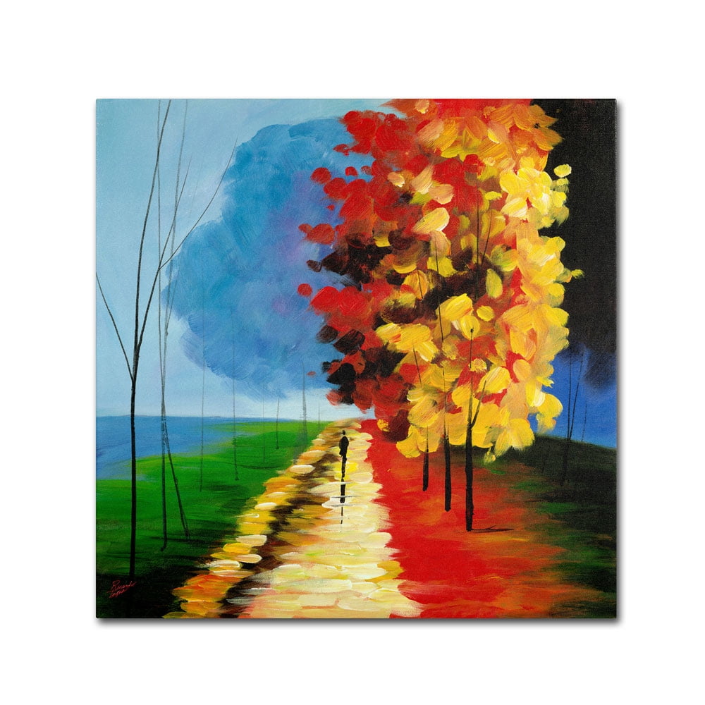 Trademark Fine Art "Walk in the Park" Canvas Art by Ricardo Tapia