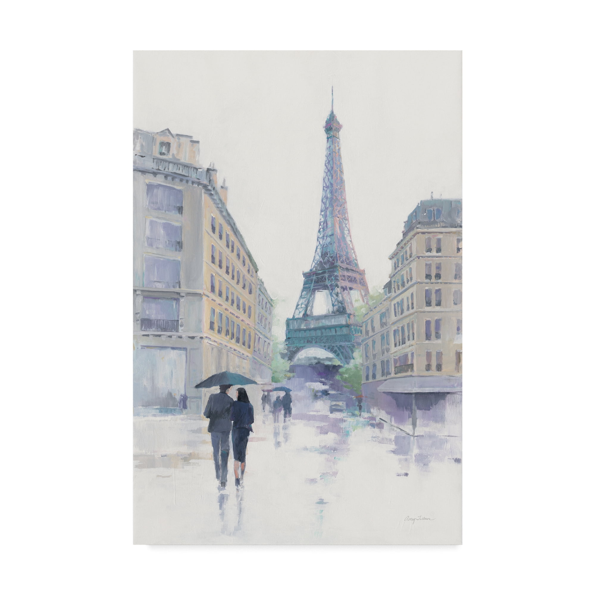Trademark Fine Art 'Walking in the Rain' Canvas Art by Avery Tillmon