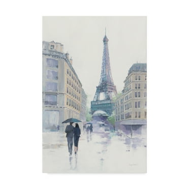 Trademark Fine Art 'Walking in the Rain' Canvas Art by Avery Tillmon