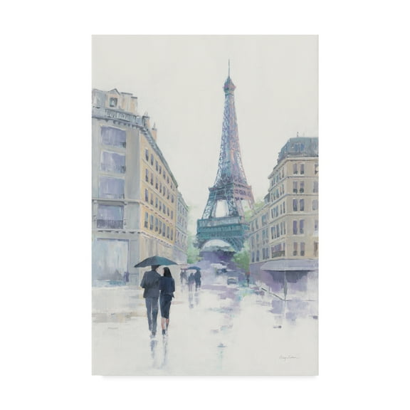 Trademark Fine Art 'Walking in the Rain' Canvas Art by Avery Tillmon