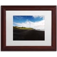 thumbnail image 1 of Trademark Fine Art 'Walking on the Black Beach' Canvas Art by Philippe Sainte-Laudy, White Matte, Wood Frame, 1 of 1