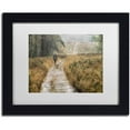 thumbnail image 1 of Trademark Fine Art 'Walking the Dogs' Canvas Art by Cora Niele, White Matte, Black Frame, 1 of 1