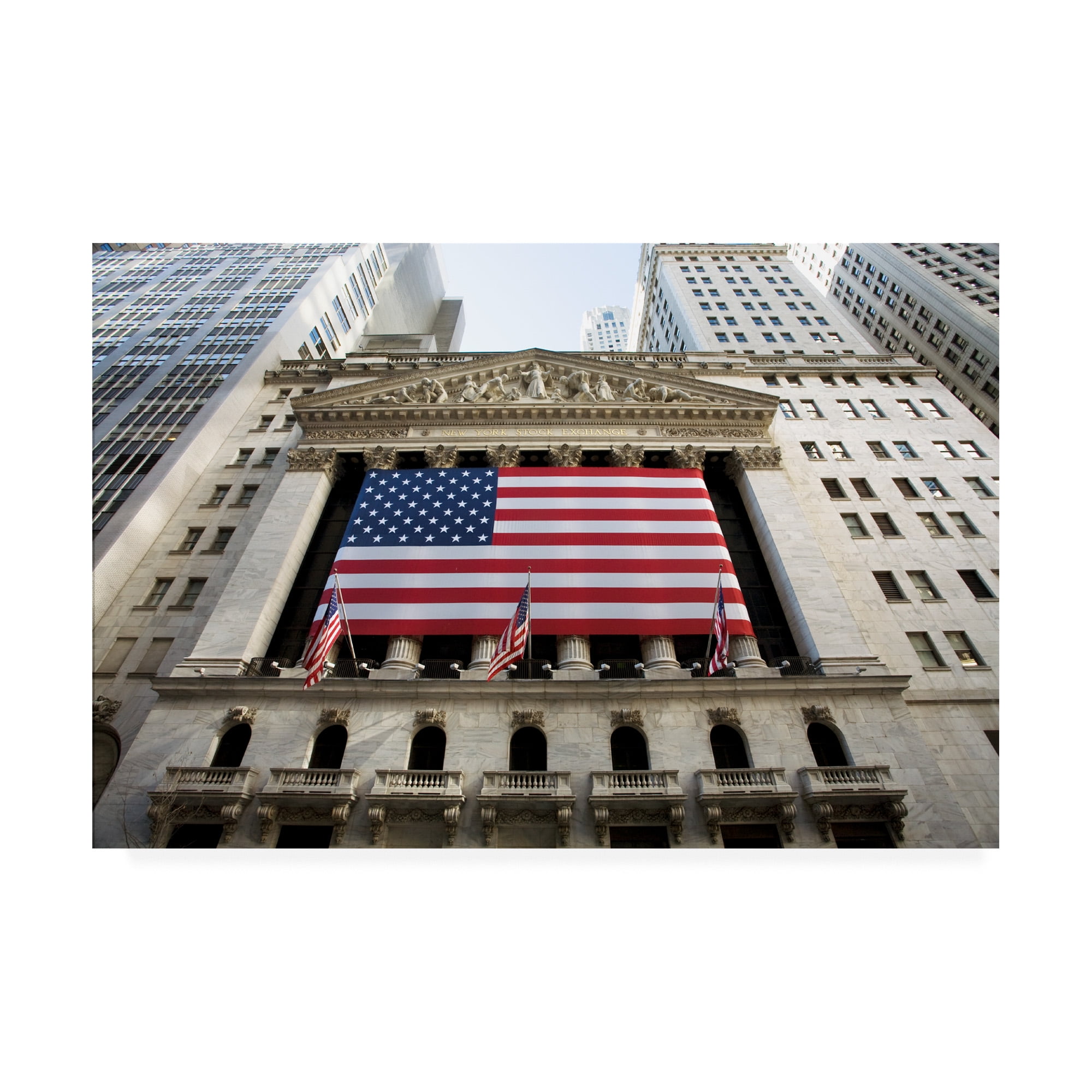 Trademark Fine Art 'Wall Street New York City New York Color' Canvas Art by Monte Nagler