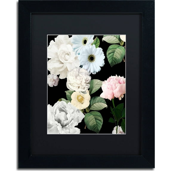 Trademark Fine Art "Wallflowers" Canvas Art by Color Bakery, Black Matte, Black Frame
