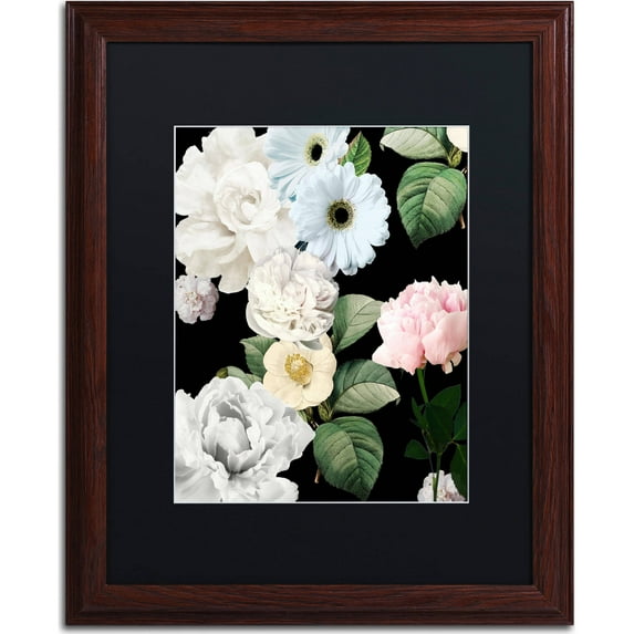 Trademark Fine Art "Wallflowers" Canvas Art by Color Bakery, Black Matte, Wood Frame