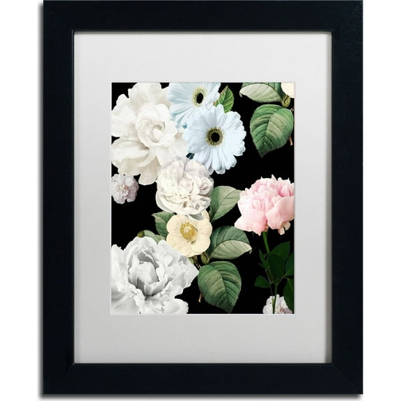 Trademark Fine Art "Wallflowers" Canvas Art by Color Bakery, White Matte, Black Frame