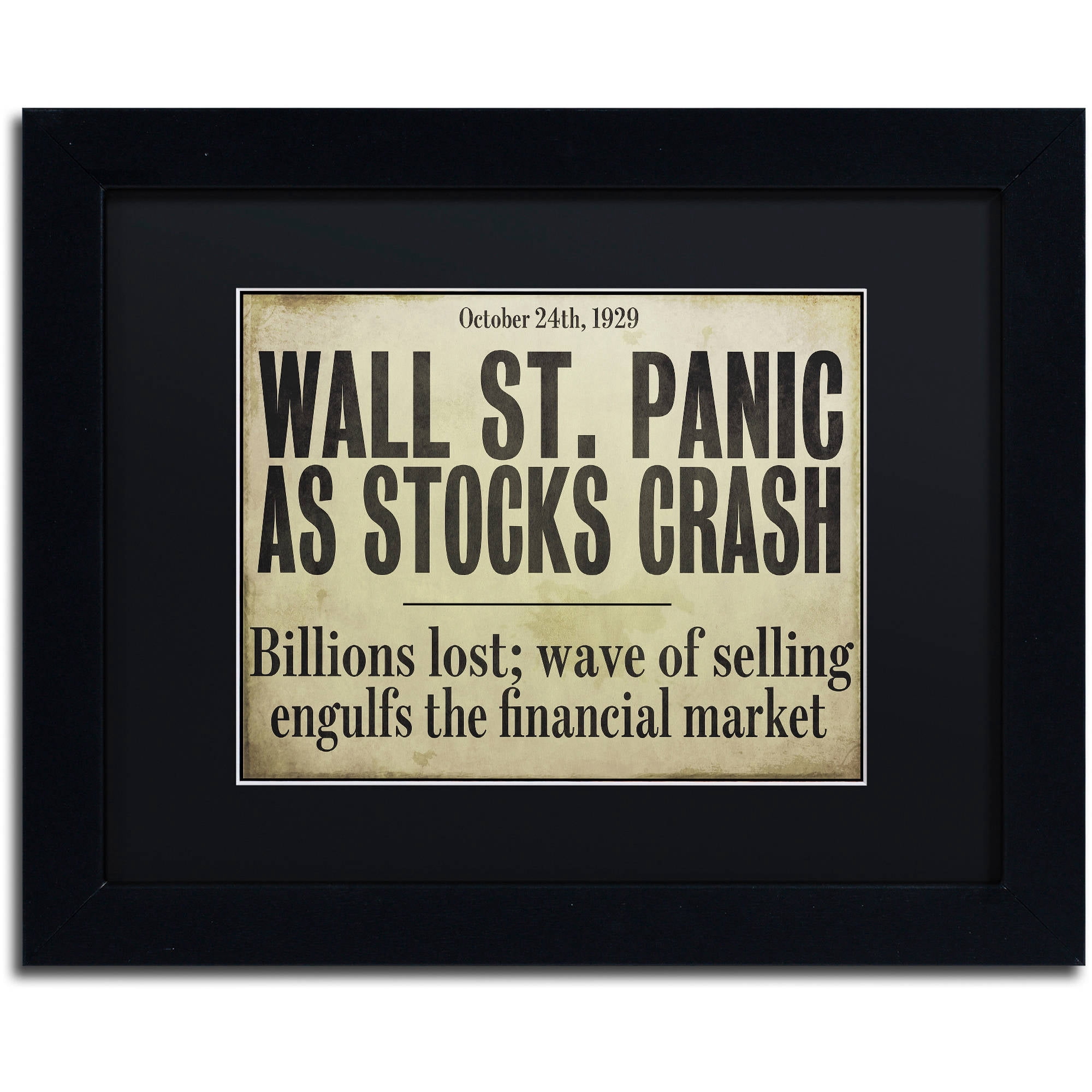 Trademark Fine Art "Wallstreet" Canvas Art by Color Bakery Black Matte, Black Frame