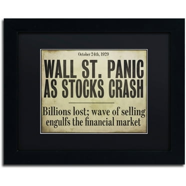 Trademark Fine Art "Wallstreet" Canvas Art by Color Bakery Black Matte, Black Frame