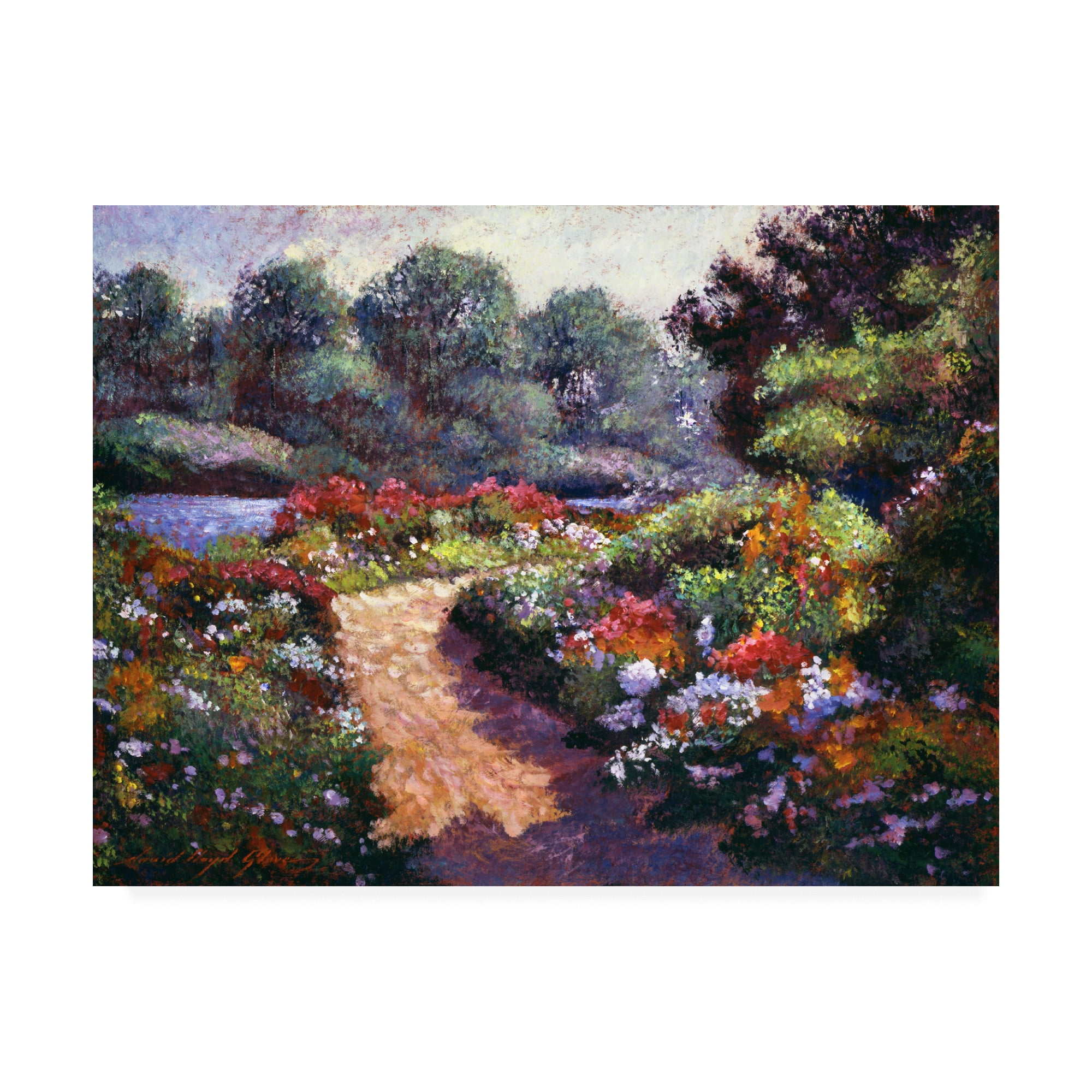 Trademark Fine Art 'Walnut River Garden' Canvas Art by David Lloyd Glover