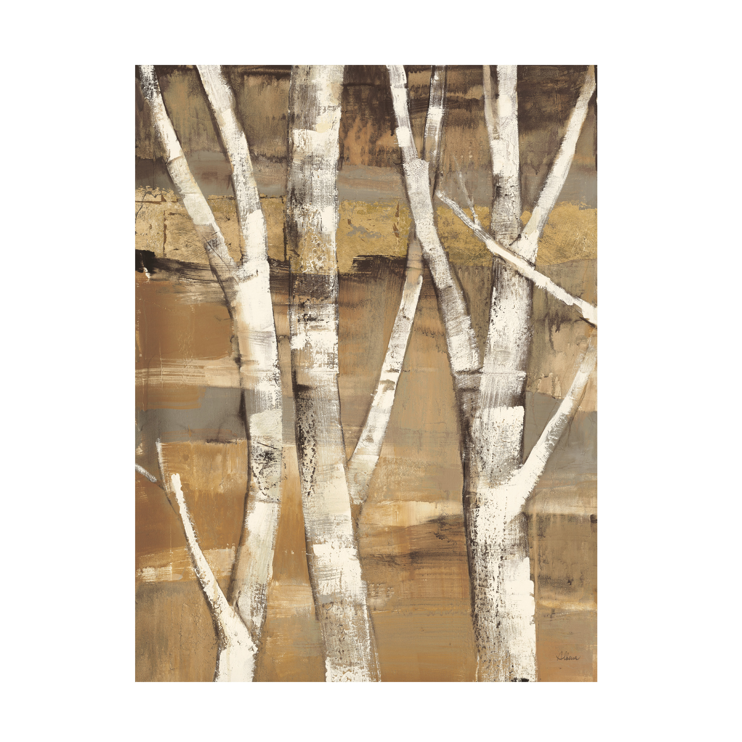 Trademark Fine Art 'Wandering Through The Birches I' Canvas Art by Albena Hristova