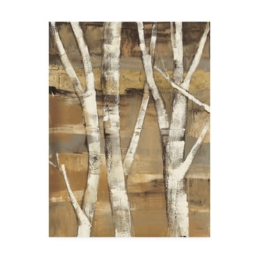 Trademark Fine Art 'Wandering Through The Birches I' Canvas Art by Albena Hristova