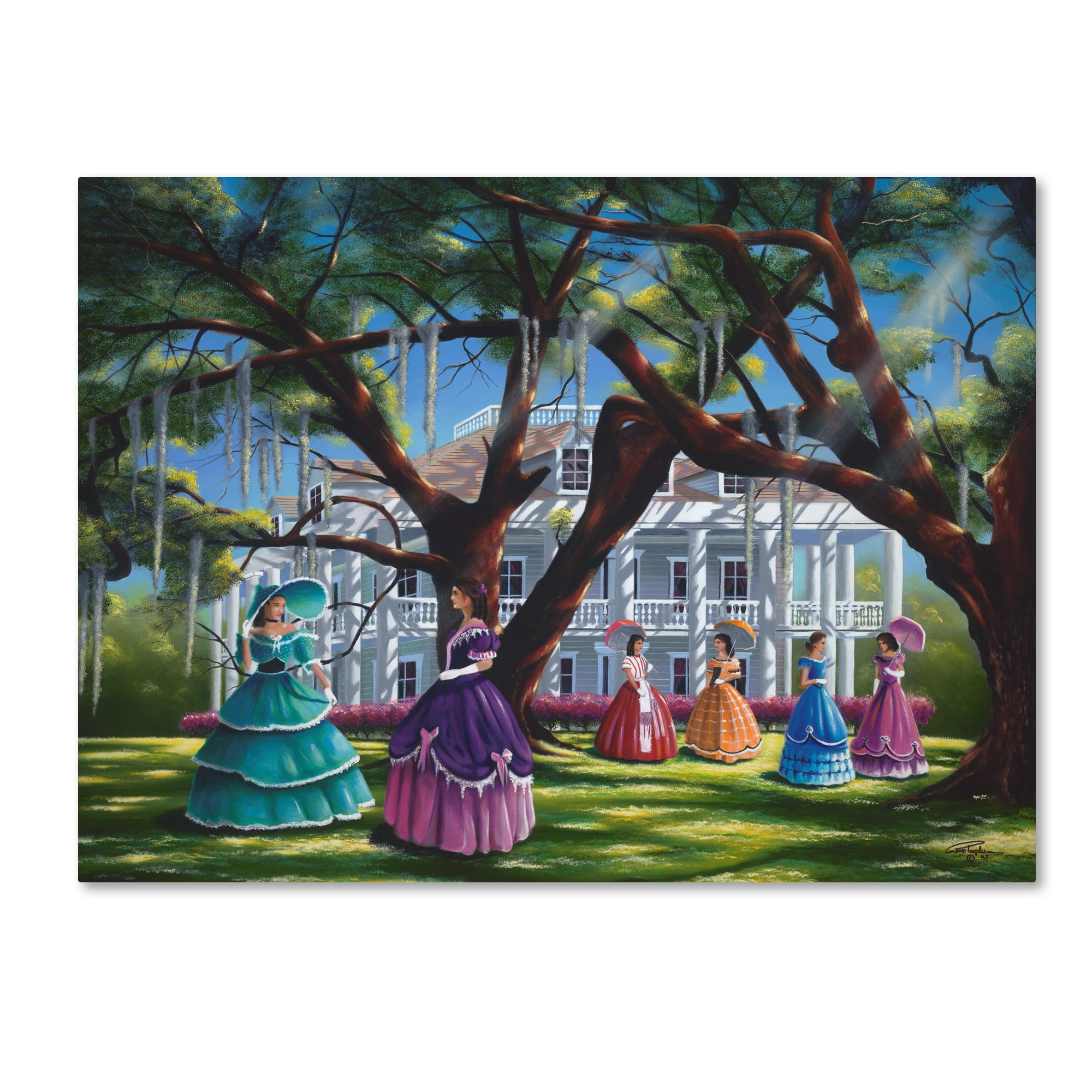 Trademark Fine Art 'Wartime Gathering' Canvas Art by Geno Peoples