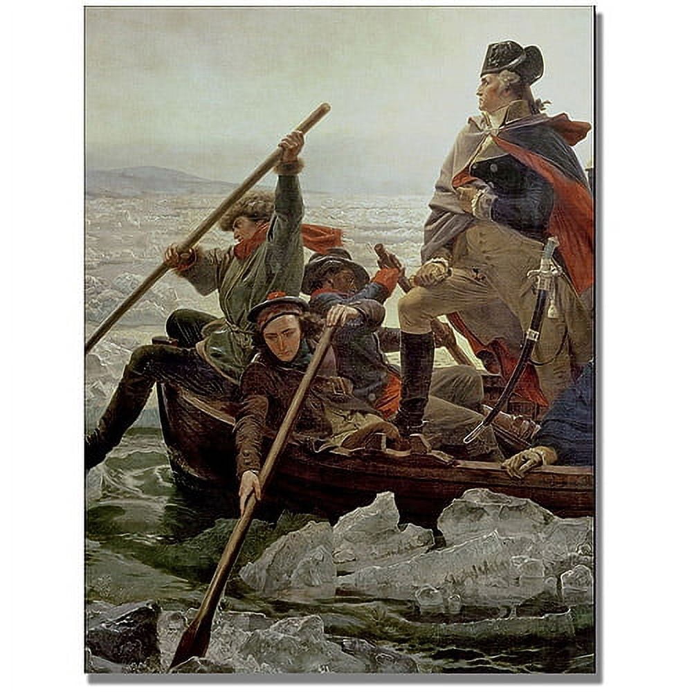 Trademark Fine Art "Washington Crossing" Canvas Art by Emanuel Leutze