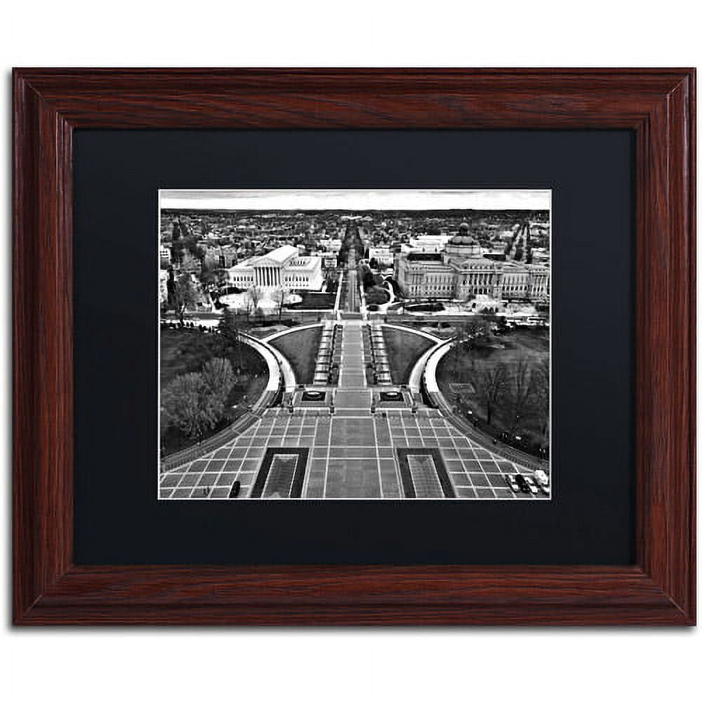 Trademark Fine Art "Washington, DC" Canvas Art by CATeyes, Black Matte, Wood Frame