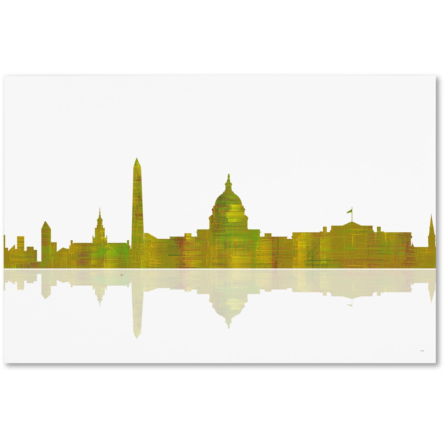 Trademark Fine Art "Washington DC Skyline" Canvas Art by Marlene Watson