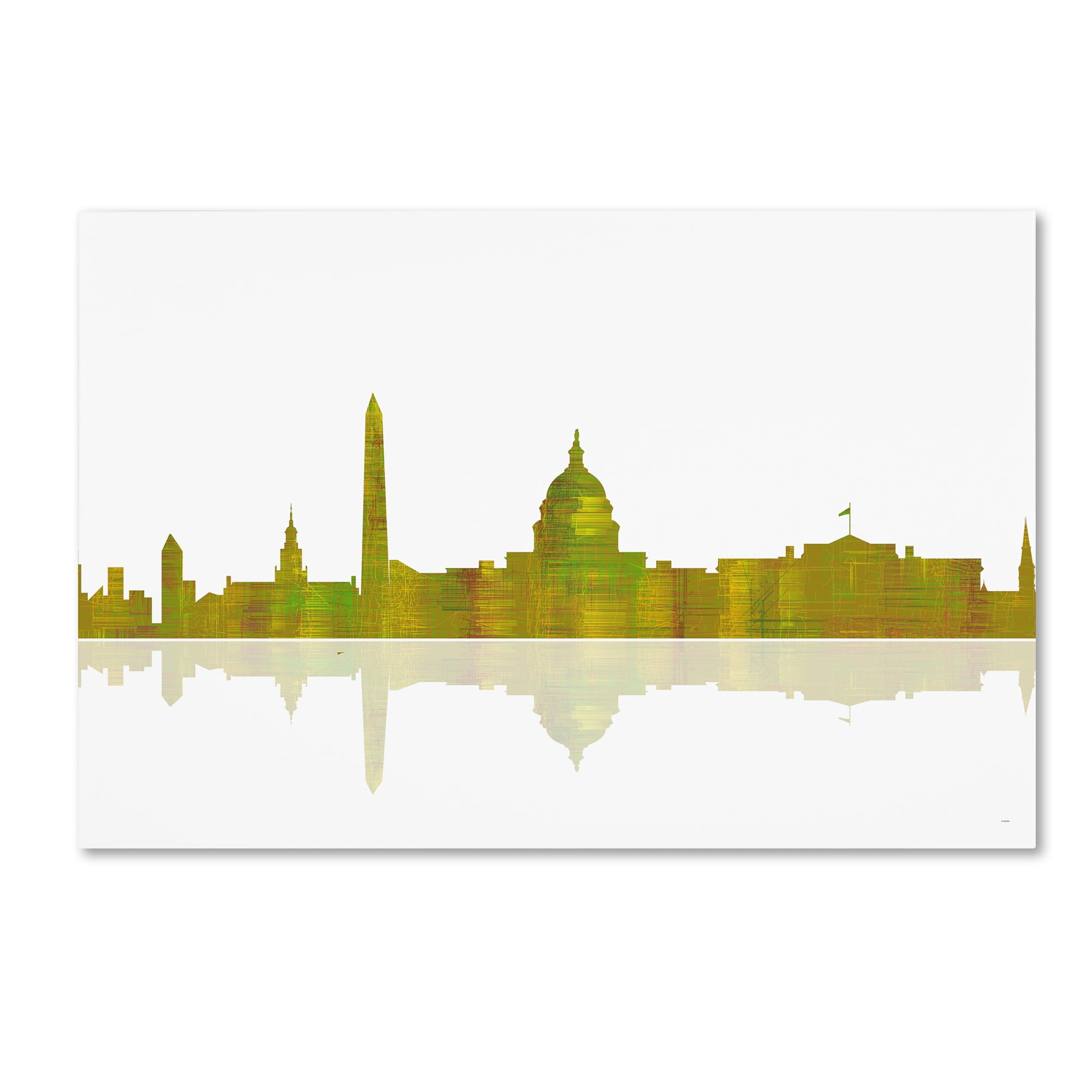 Trademark Fine Art "Washington DC Skyline" Canvas Art by Marlene Watson
