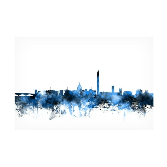 Trademark Fine Art Michael Tompsett Washington DC Skyline III Canvas Wall Art - 30x47