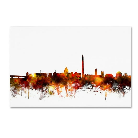Trademark Fine Art "Washington DC Skyline IV" Canvas Art by Michael Tompsett