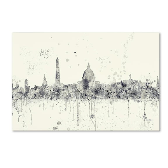 Trademark Fine Art 'Washington DC Skyline Mclr-1 Blueprint' Canvas Art by Marlene Watson