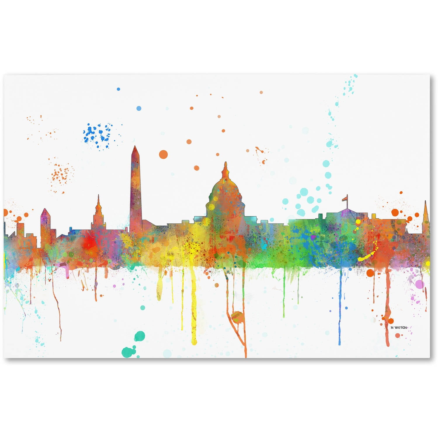 Trademark Fine Art "Washington DC Skyline Mclr-1" Canvas Art by Marlene Watson
