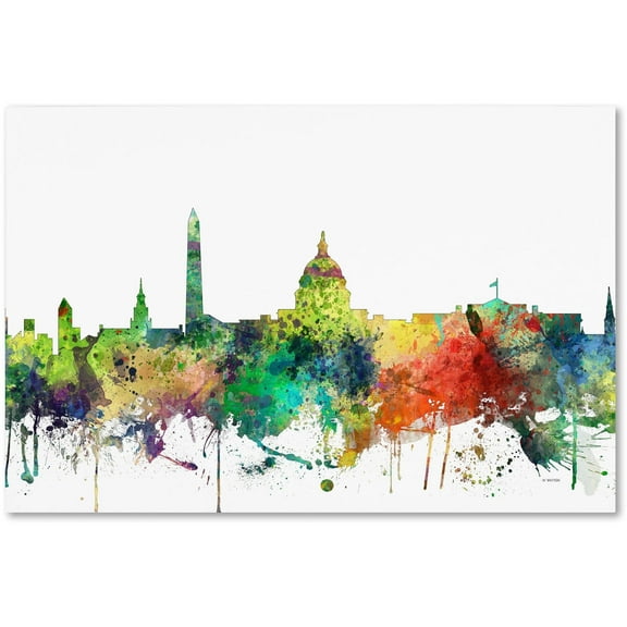 Trademark Fine Art "Washington DC Skyline SP" Canvas Art by Marlene Watson