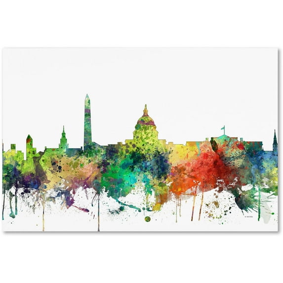 Trademark Fine Art "Washington DC Skyline SP" Canvas Art by Marlene Watson